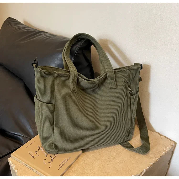 Nord Taschen | Large Handbag for School in Corduroy