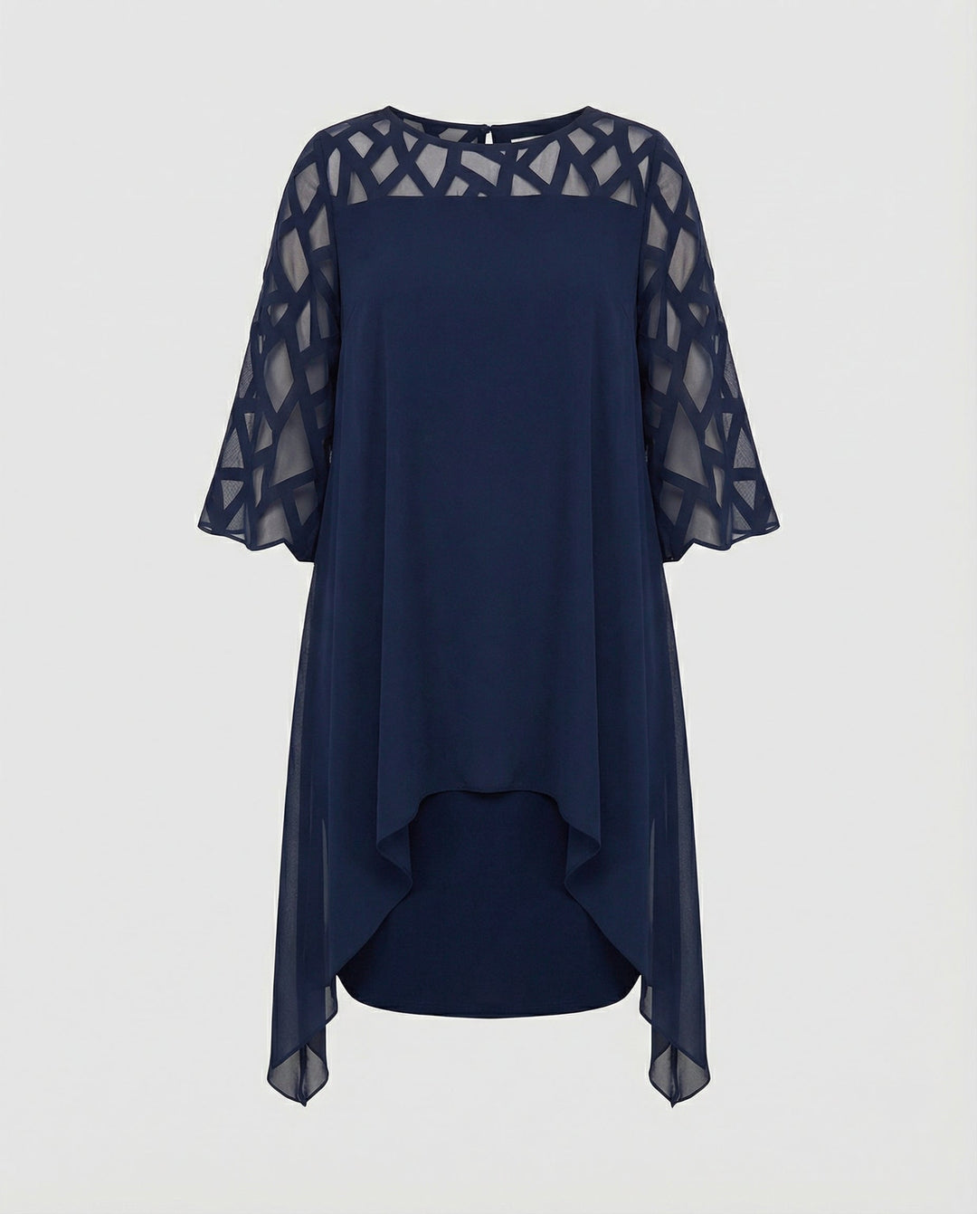 Elegantes Übergrößen Midi-Kleid