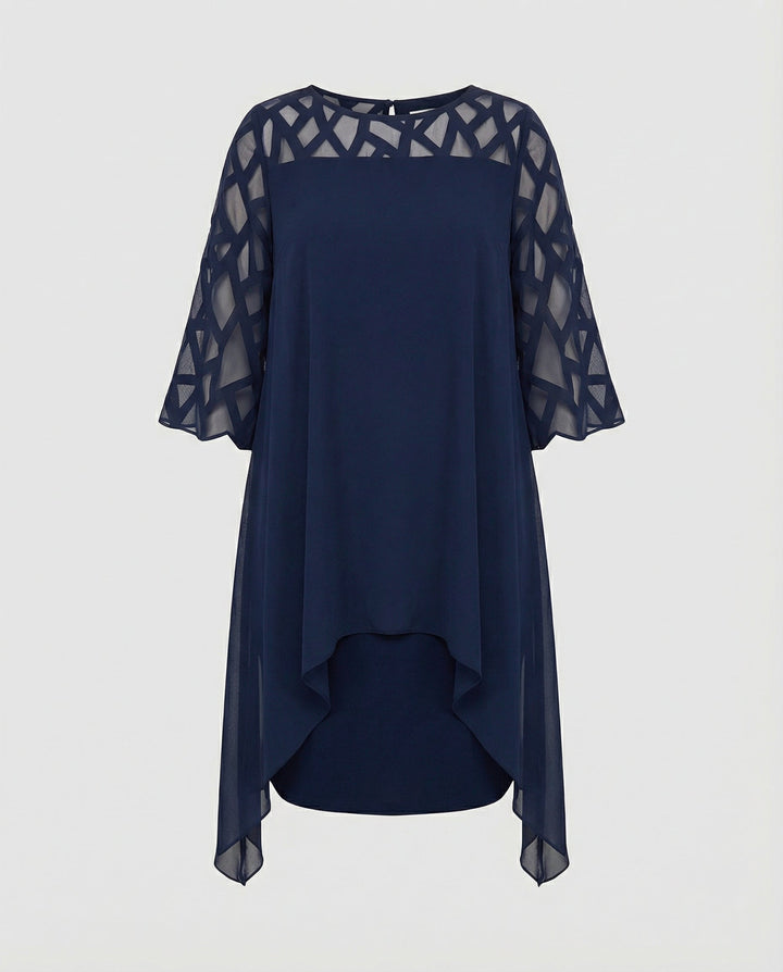 Elegantes Übergrößen Midi-Kleid