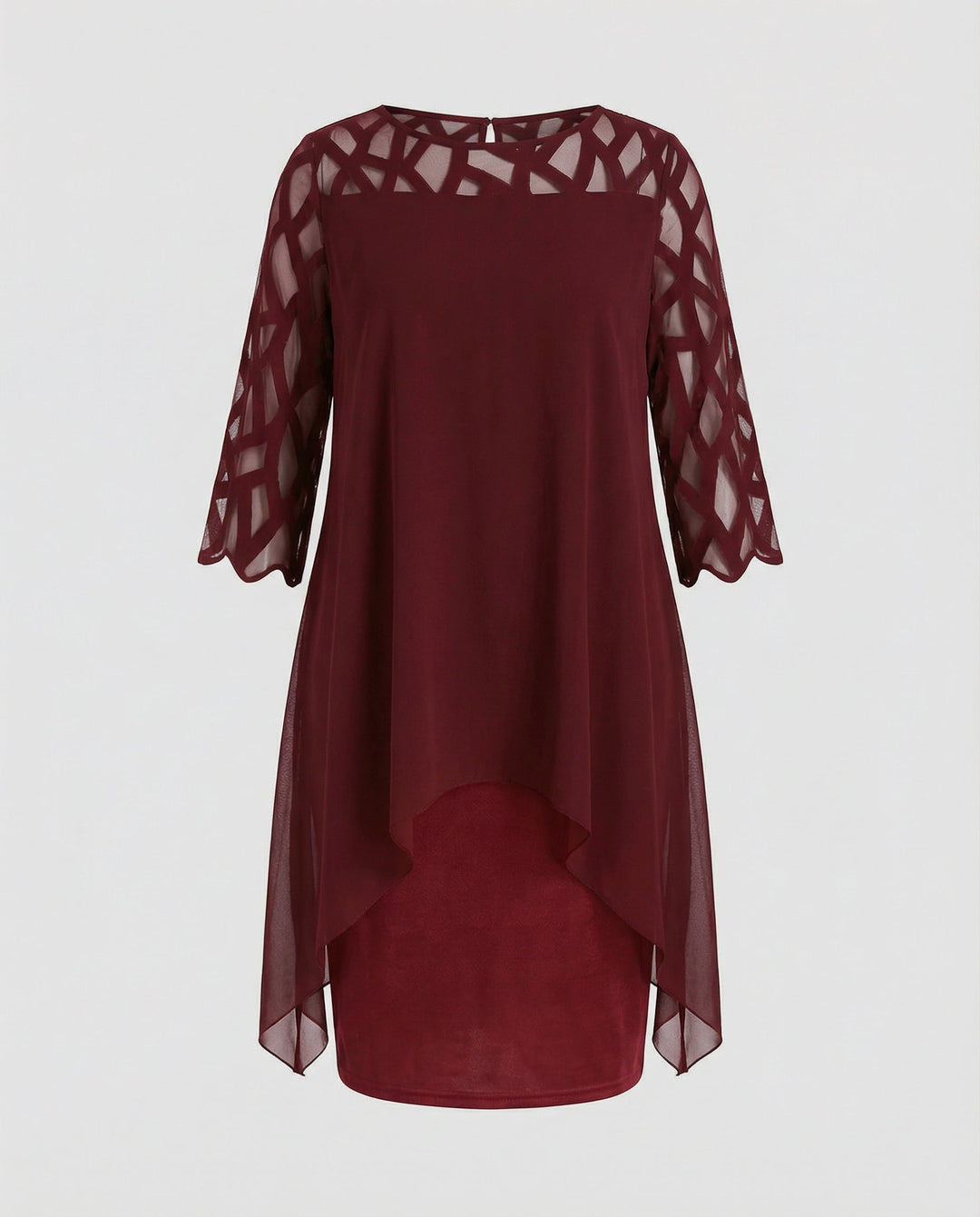 Elegantes Übergrößen Midi-Kleid