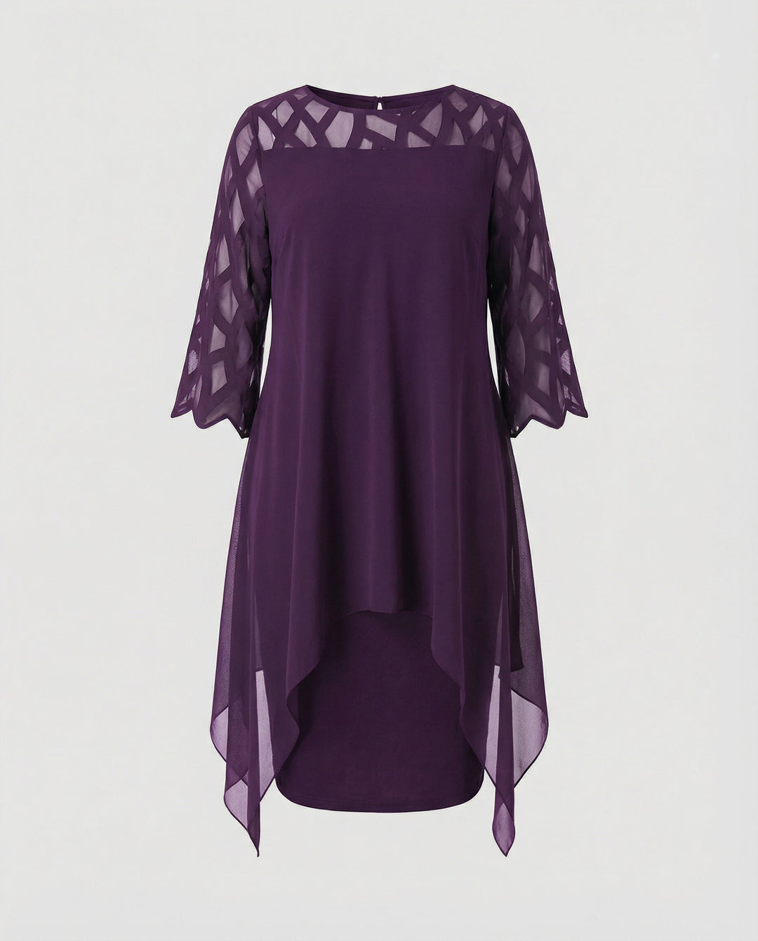 Elegantes Übergrößen Midi-Kleid