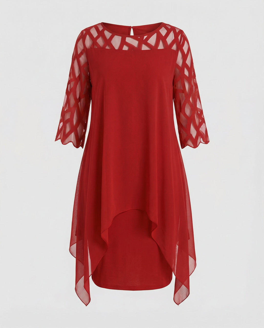 Elegantes Übergrößen Midi-Kleid
