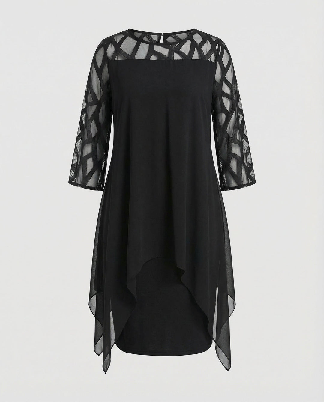 Elegantes Übergrößen Midi-Kleid
