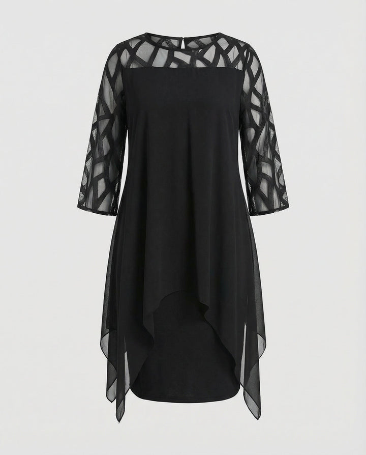 Elegantes Übergrößen Midi-Kleid