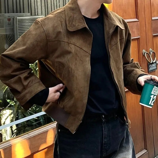 Stilvolle Vintage Casualherbstjacke für Herren Avellé