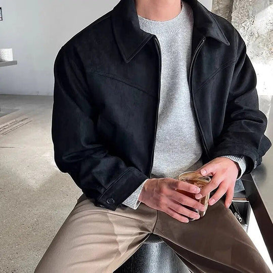Stilvolle Vintage Casualherbstjacke für Herren Avellé