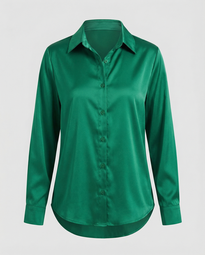Lockere Satinbluse Damen