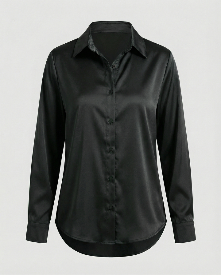 Lockere Satinbluse Damen