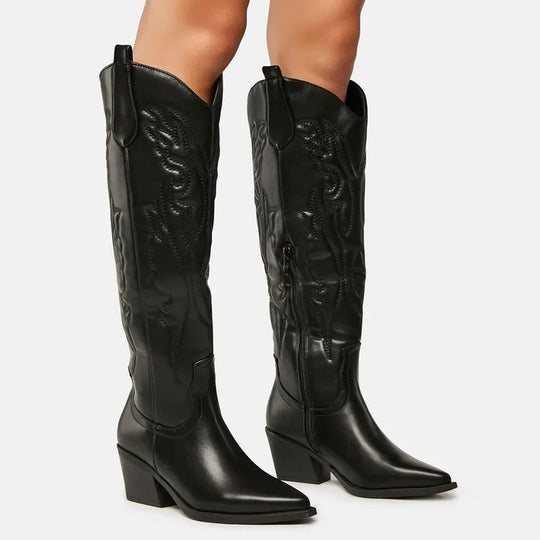 Robuste Cowboystiefel Bis Zum Knie - Arvani