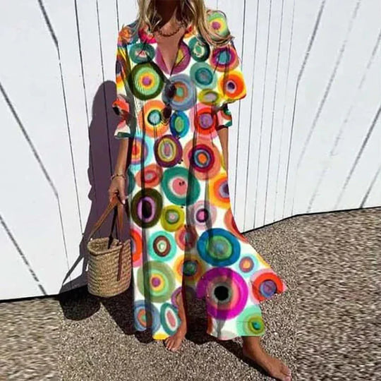 Luxuriöses Frühlings-Bohemian-Kleid