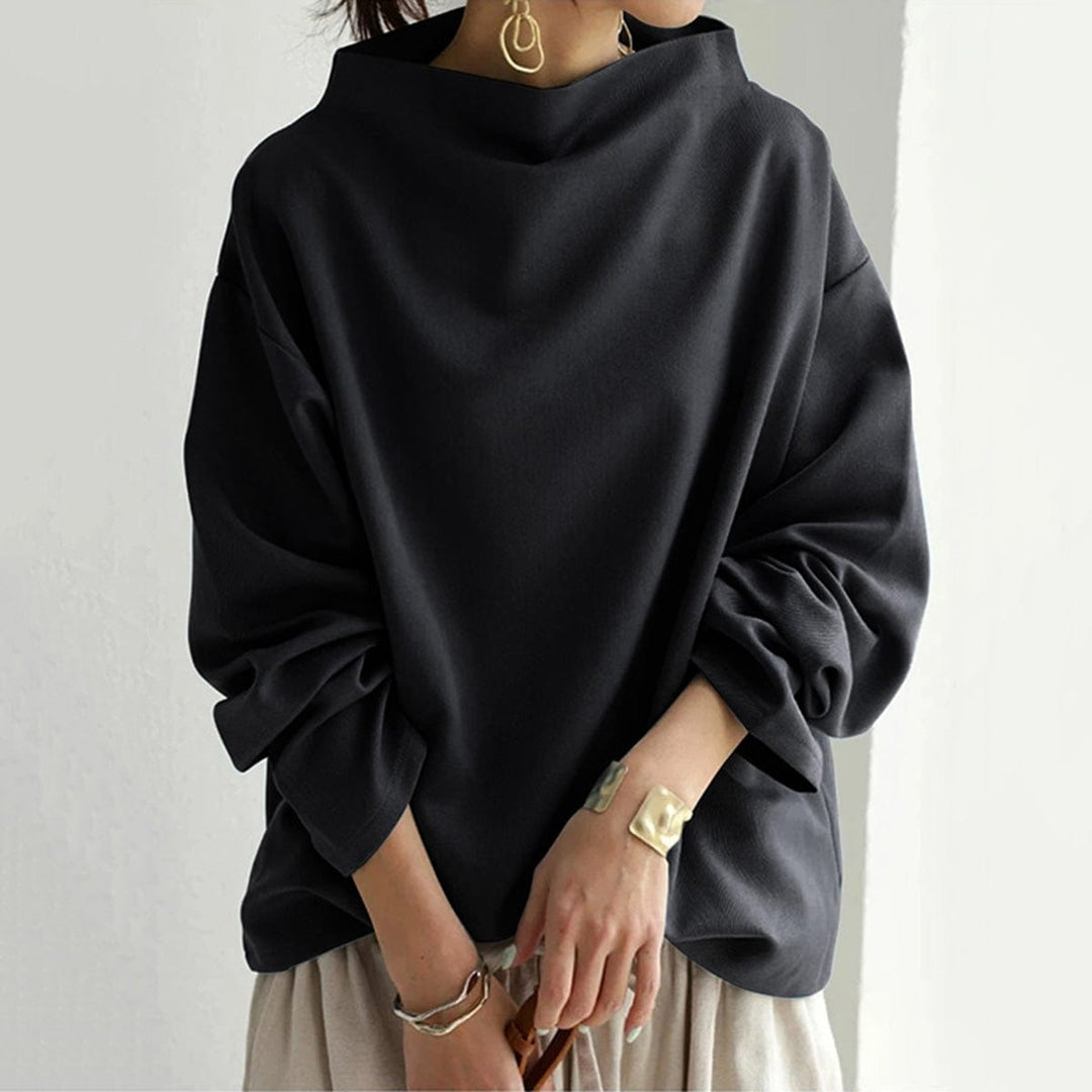 Elegante Loose-Fit Rollkragenbluse