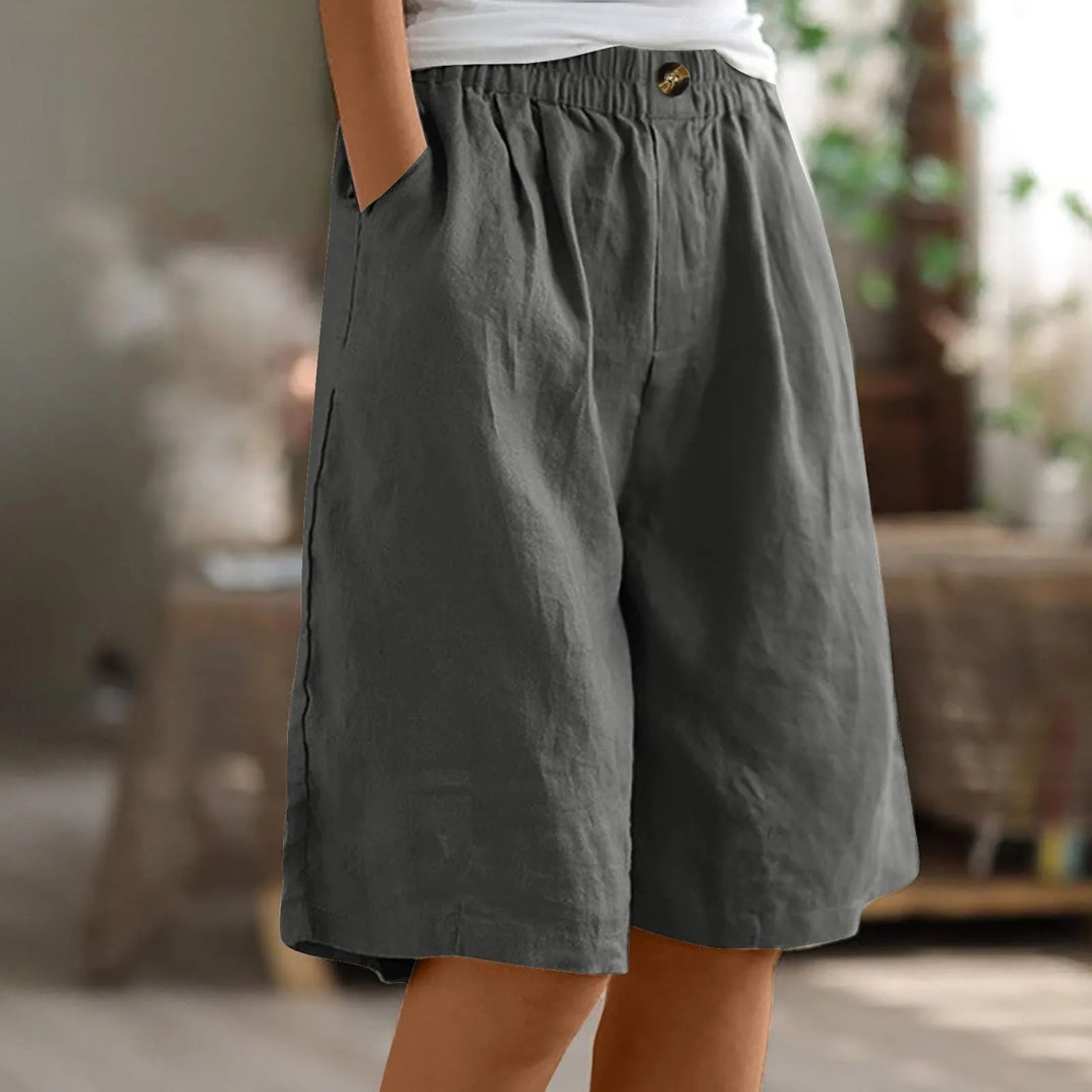 Premium Baumwoll-Leinen Damenhose