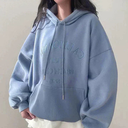 Oversized Damen Hoodie Mit Stickerei - Arvani