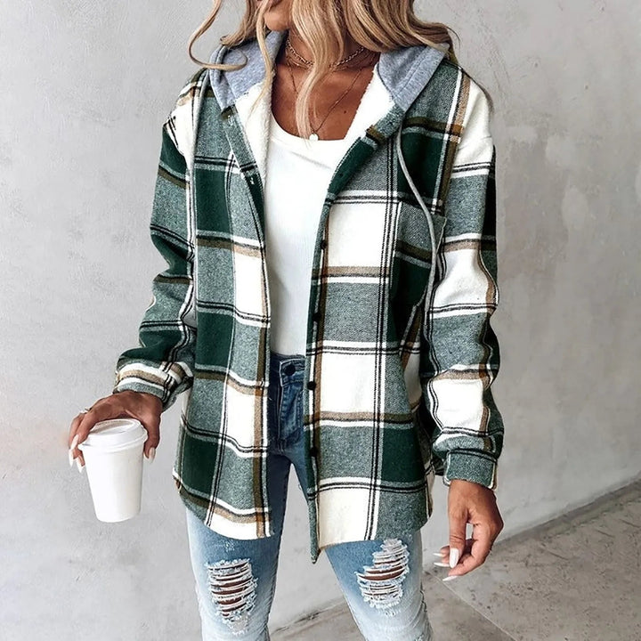 Kariertes Komfort-Hoodie