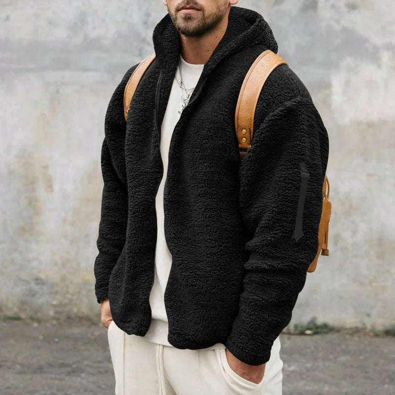 Schwere Winterjacke aus Fleece