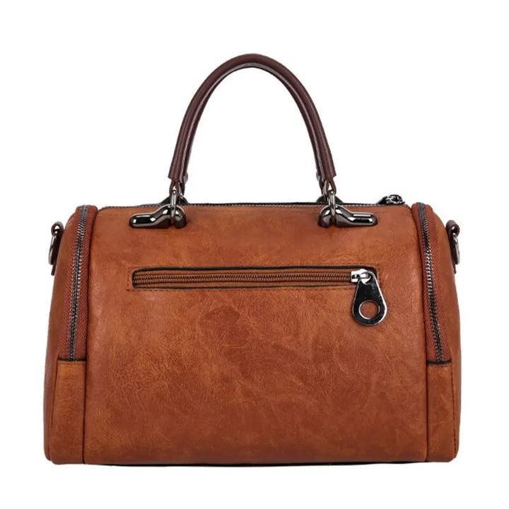 Nord Taschen | Spacious Handbag in Soft Leather with Strap and Zipper Closure