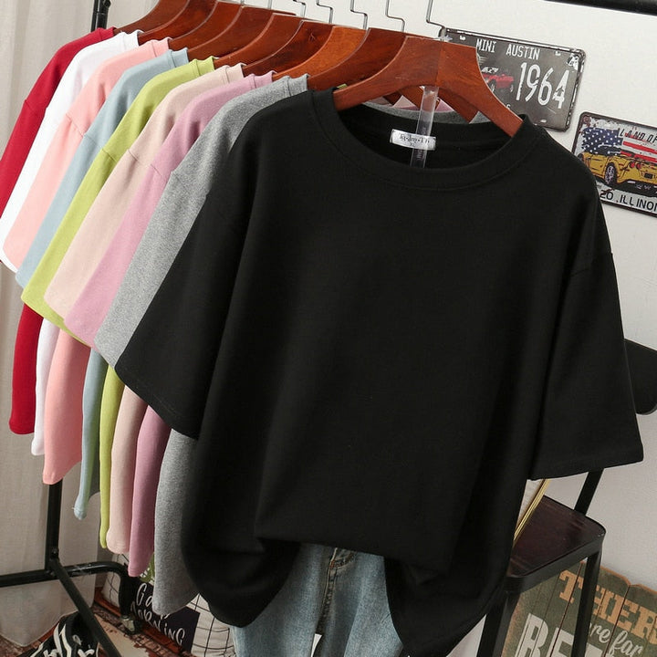 Nord Taschen | Oversized Baumwoll-Basic-T-Shirt für Damen