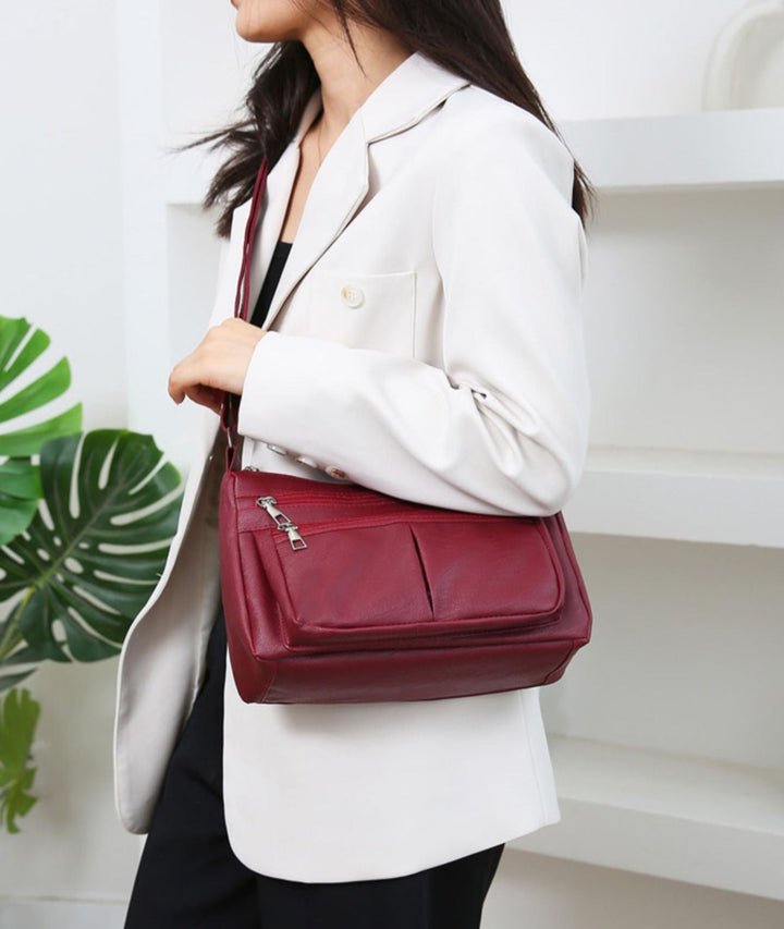 Nord Taschen | Leather Multi-Pocket Handbag with Shoulder Strap