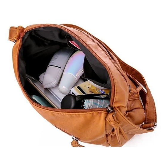 Nord Taschen | Multi-pocket Shoulder Bag in Leather