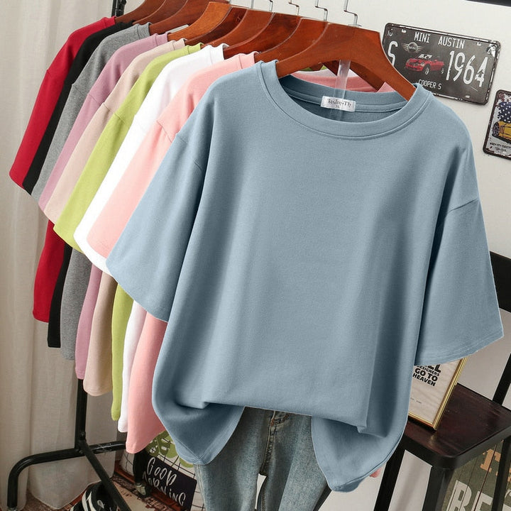Nord Taschen | Oversized Baumwoll-Basic-T-Shirt für Damen