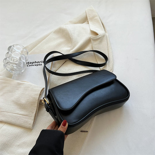 Vintage Leder Crossbody-Taschen Kleine Umhängetasche Stilvolle Armpit Handtaschen und Geldbörsen
