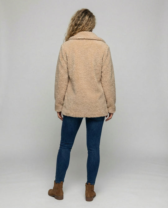 Warmer Fleece Mantel Damen