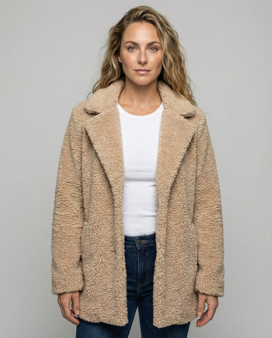 Warmer Fleece Mantel Damen