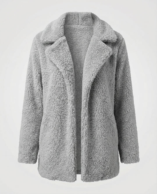 Warmer Fleece Mantel Damen