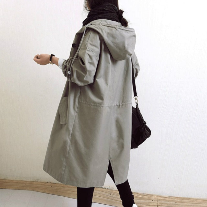Nord Taschen Damen Windbreaker Mantel mit Kapuze