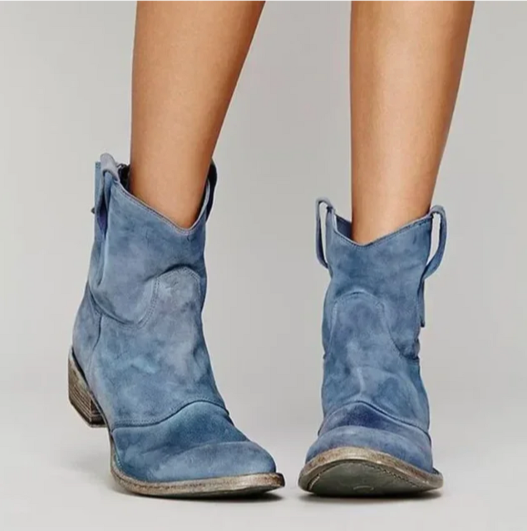 Western Inspirierte Wildlederstiefeletten