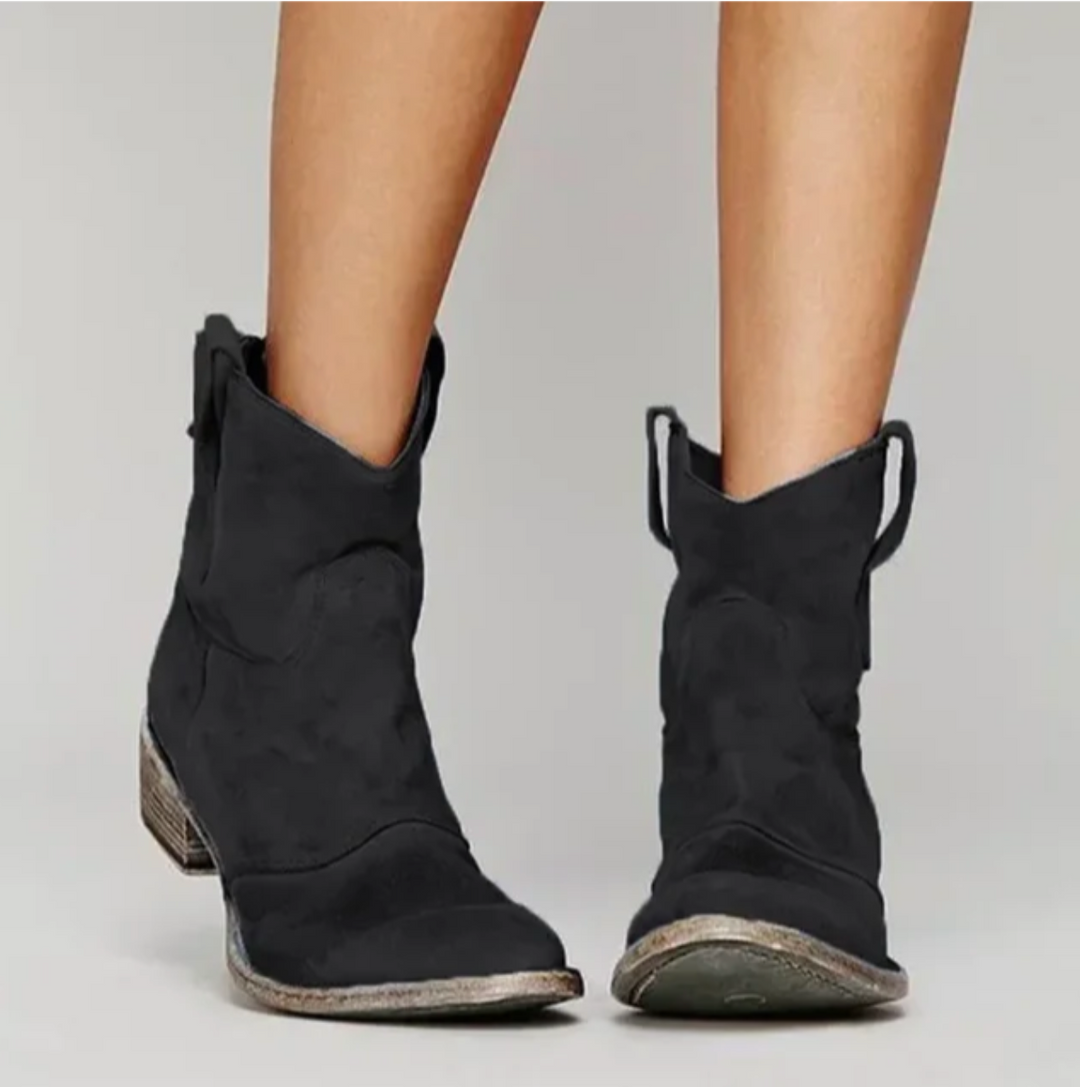 Western Inspirierte Wildlederstiefeletten