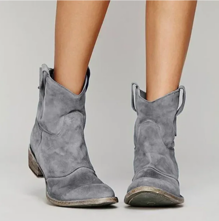 Western Inspirierte Wildlederstiefeletten