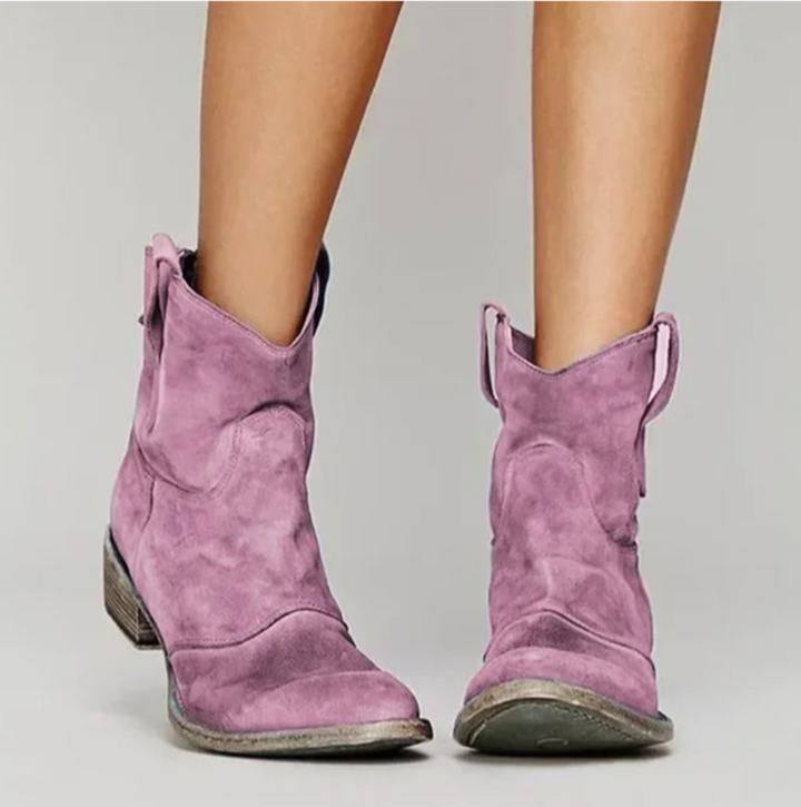 Western Inspirierte Wildlederstiefeletten
