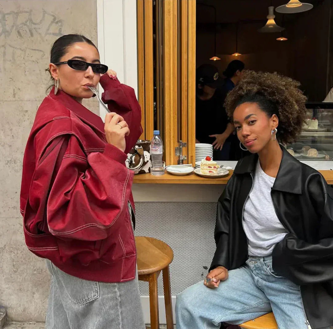 Übergröße Jacke mit Reißverschluss und Eleganter Optik