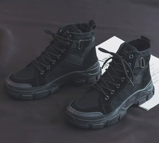 Motorradstiefel Hoher Schaft Verstellbarer Riemen Robuste Gummisohle