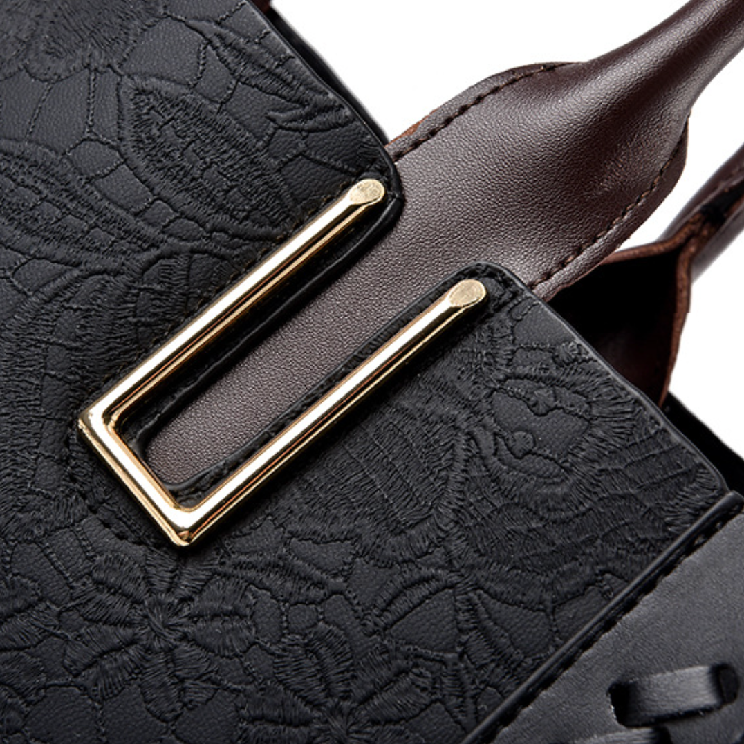 Nord Taschen | Prägte Veganes Leder Top Handle Tote Bag