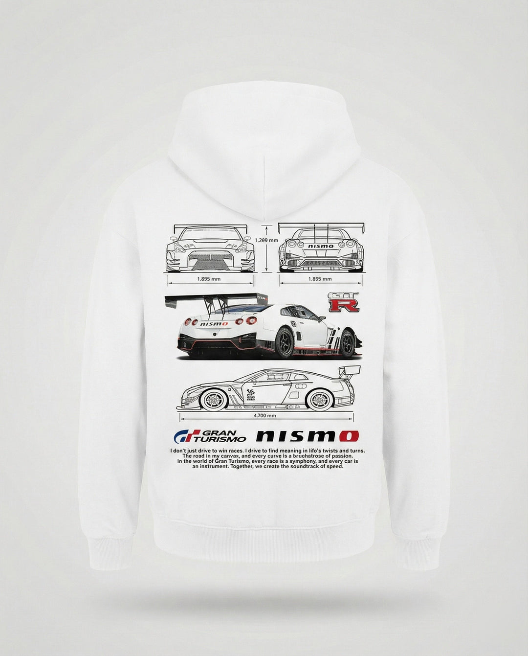 Oversized Racing Hoodie für Herren