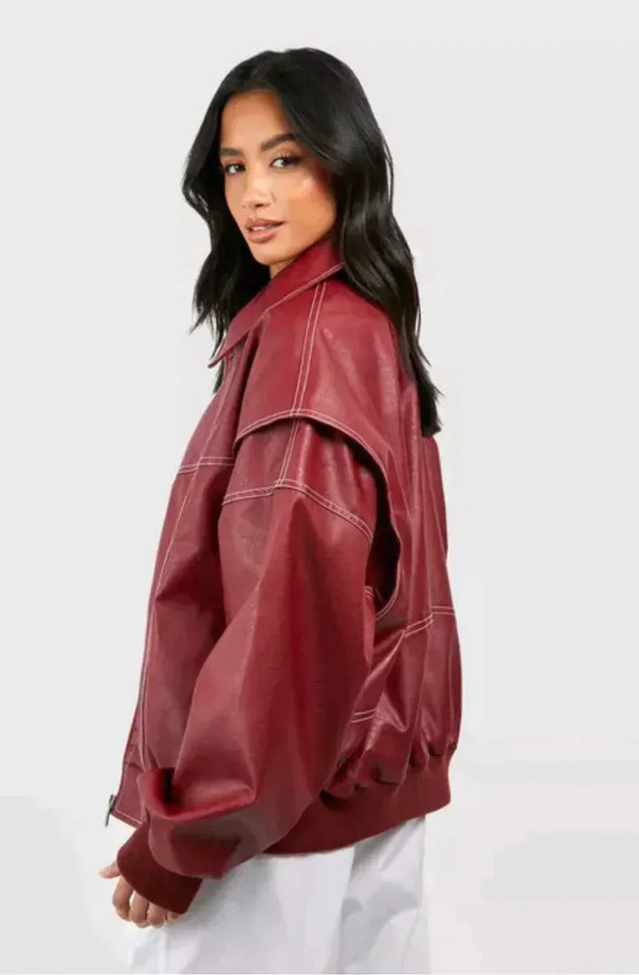 Übergröße Jacke mit Reißverschluss und Eleganter Optik
