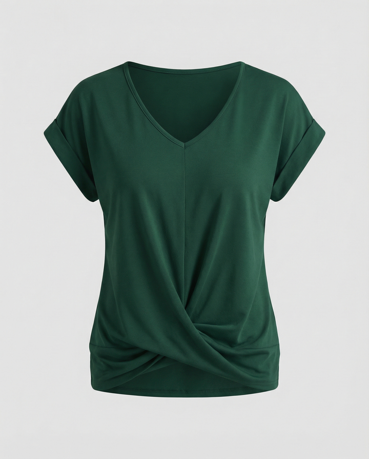Elegante Damen V-Ausschnitt Bluse