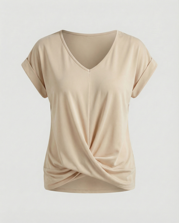 Elegante Damen V-Ausschnitt Bluse