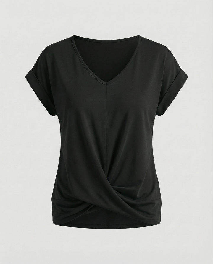 Elegante Damen V-Ausschnitt Bluse