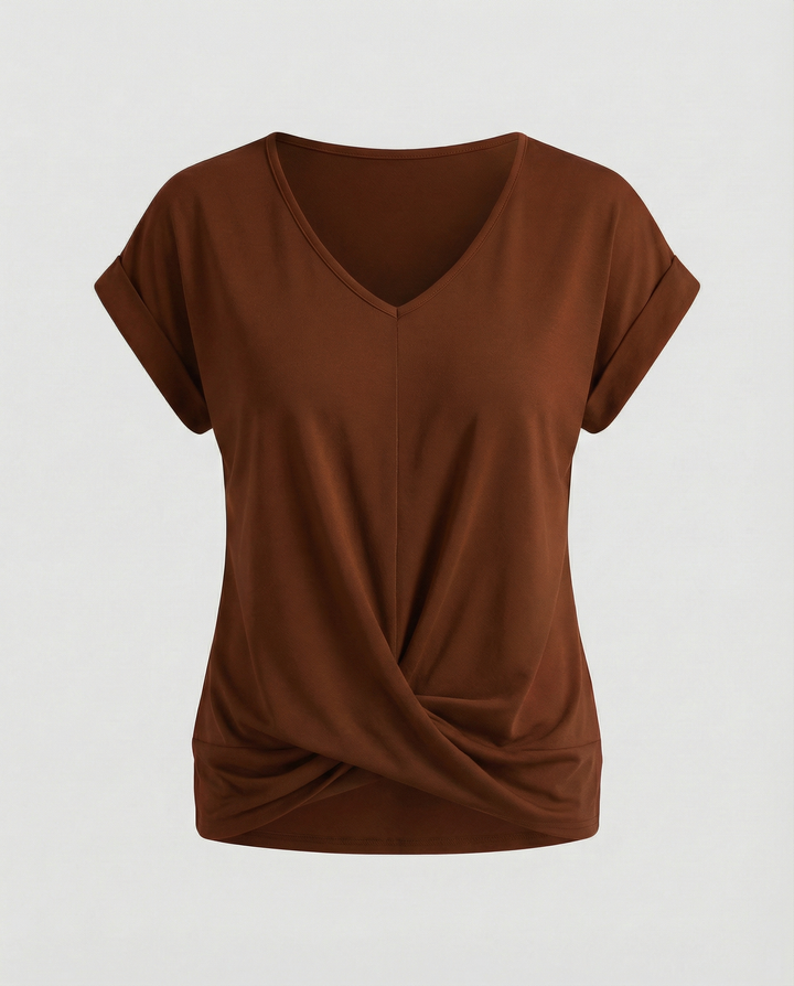 Elegante Damen V-Ausschnitt Bluse