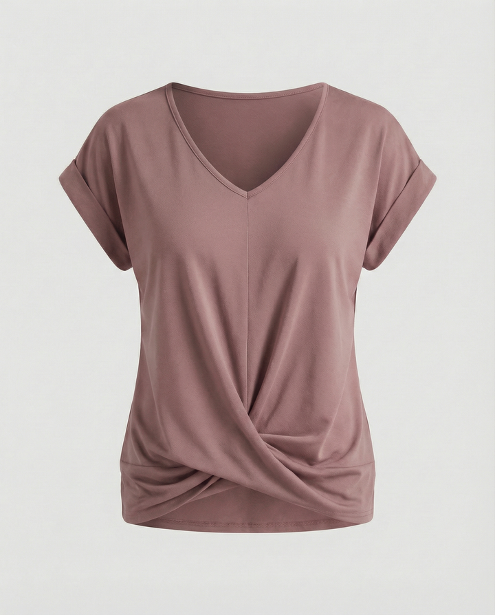 Elegante Damen V-Ausschnitt Bluse
