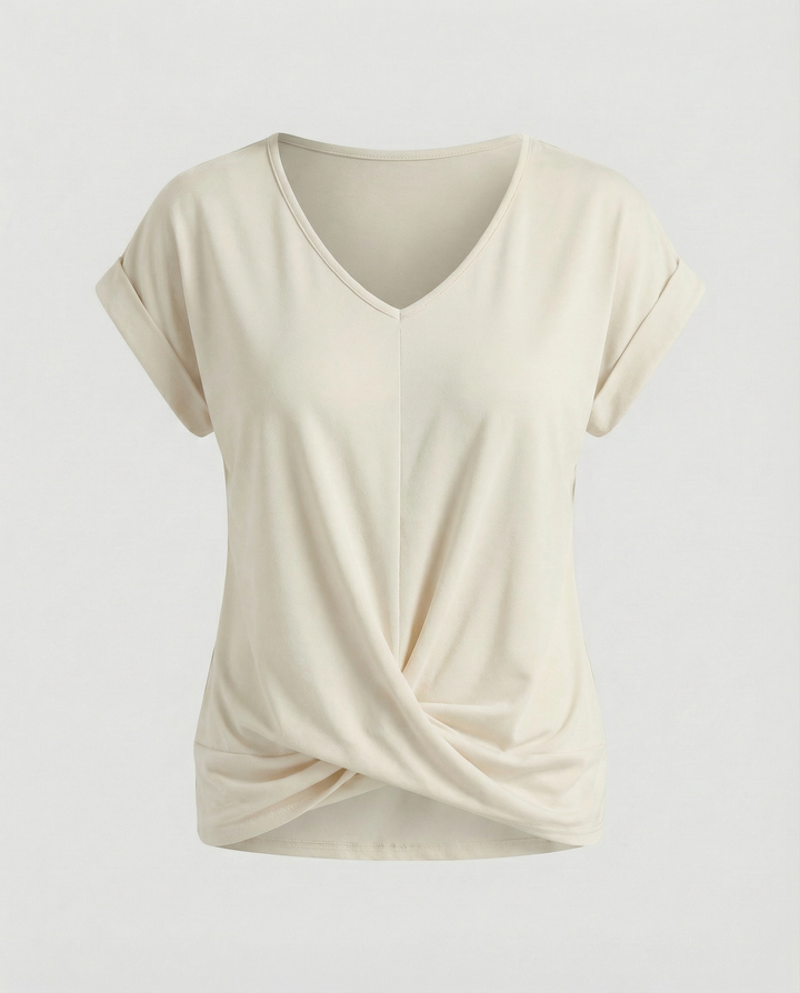 Elegante Damen V-Ausschnitt Bluse
