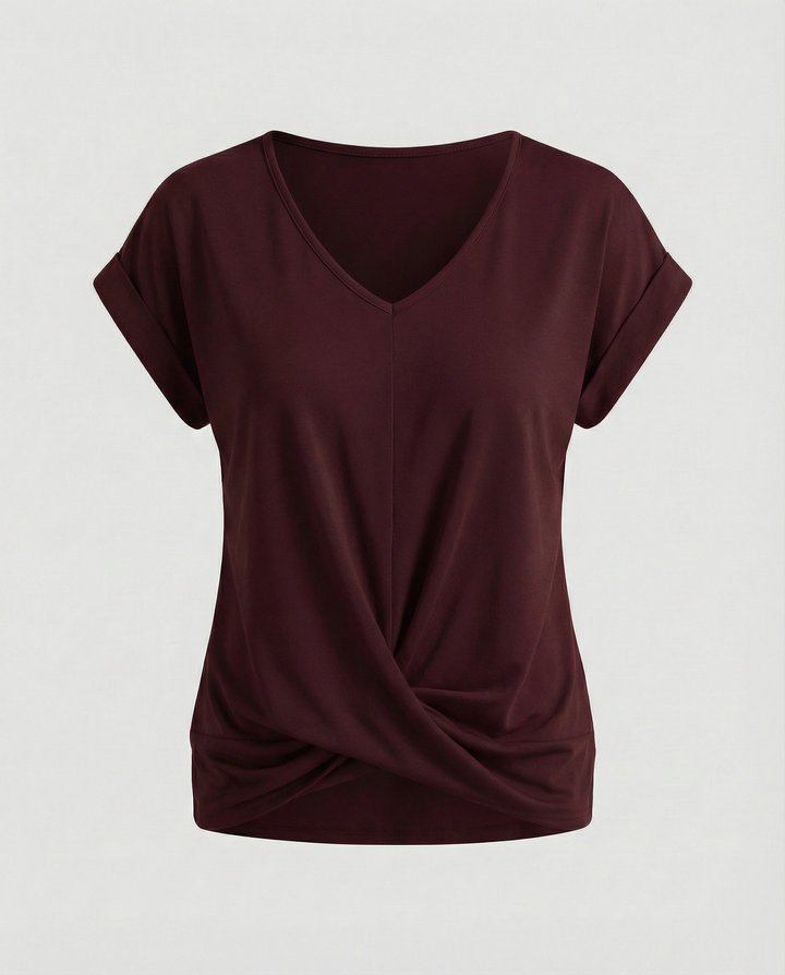 Elegante Damen V-Ausschnitt Bluse