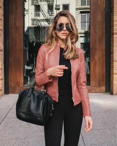 Taillierte Jacke Aus Kunstleder