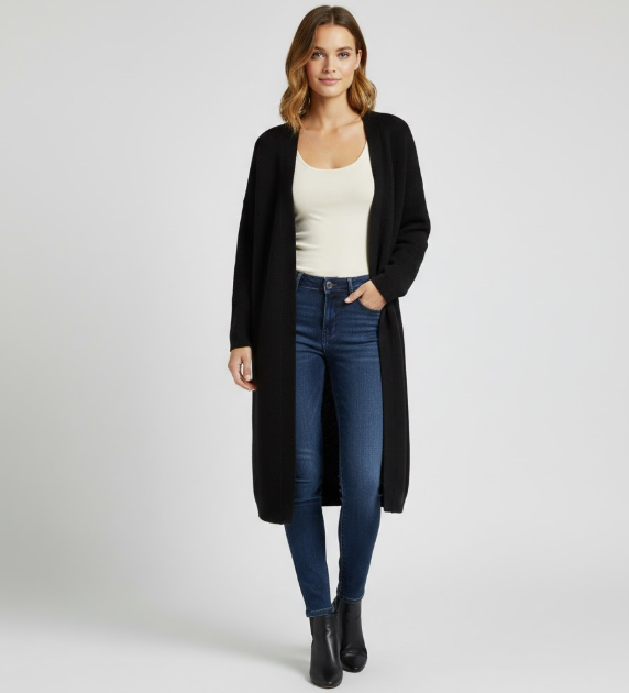 Eleganter langer Mantel für Damen