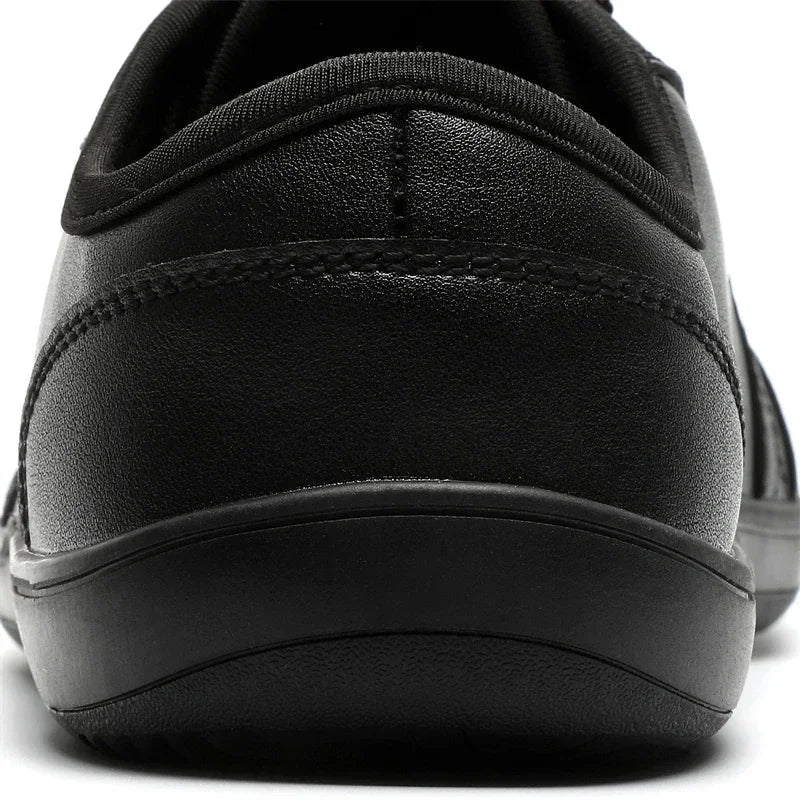 Minimalistische Leder Barfußlaufschuhe