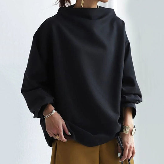 Elegante Loose-Fit Rollkragenbluse