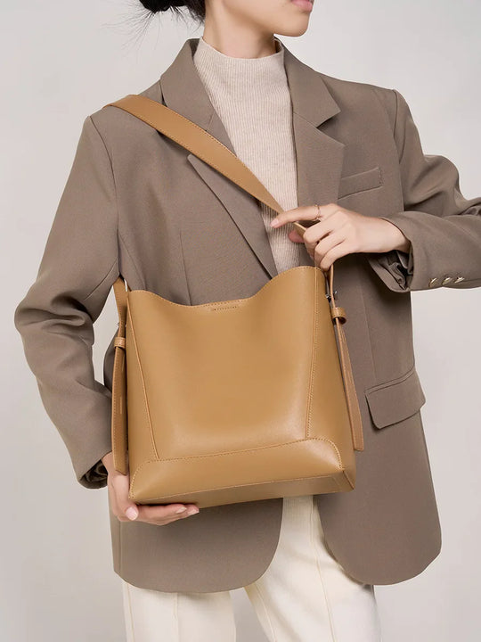 Nord Taschen | Luxury Smooth Leather School Handbag with Shoulder Strap